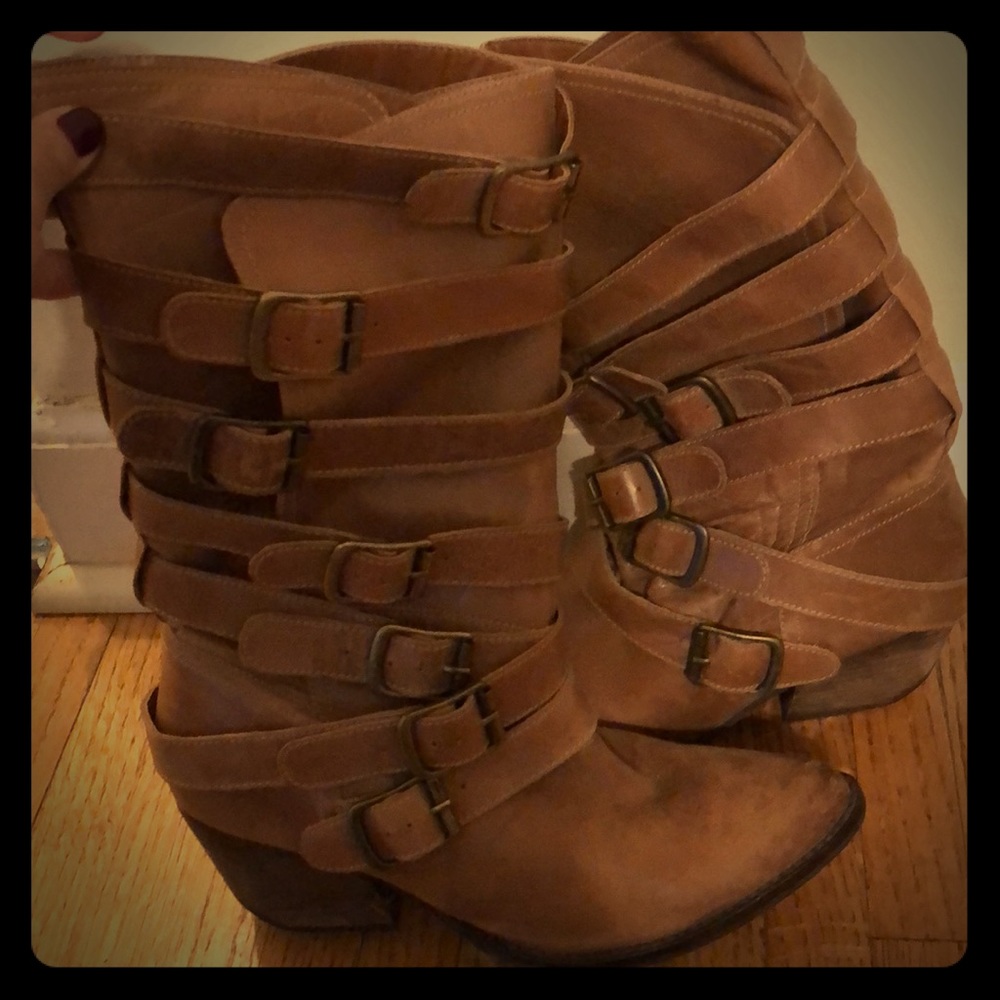 Buckled cowboy boots